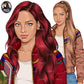 Teenager, Denim jeans girl, Jeans girl clipart, Afro Teen clipart, Fashion girl clipart, Fashion illustration, Student clipart, Denim Girl, Teen