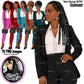 Afro woman in business suit, Black girl magic, Boss lady, Lady boss clipart, Fashion girl clipart, Business woman clipart, Afro woman in suit, Curvy girl clipart, Executive woman, Boss girl