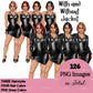 Afro woman in leather dress, Girl boss, Lady boss, Black girl magic, Fashion girl clipart, Fashion illustration clipart, Curvy girl clipart