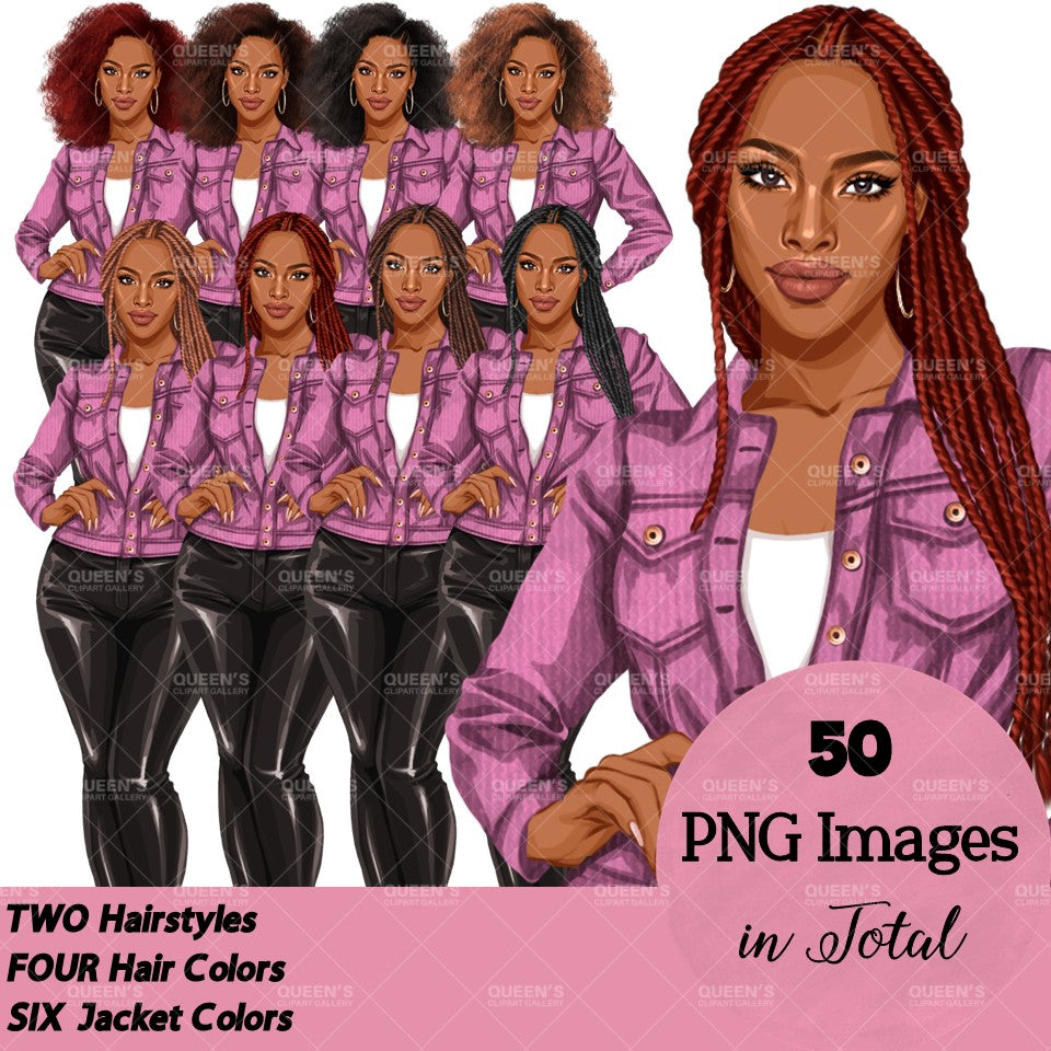 Leather pants, Denim jeans, African American woman, Afro girl clipart, Fashion clipart, Black woman clipart, Black girl magic, Fashion girl clipart, Girl boss clipart, Black girl png
