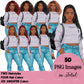 Denim jeans Afro girl, Afro girl clipart, Teenager clipart, Fashion girl clipart, Fashion illustration, Teen Afro girl, Denim Girl Clipart