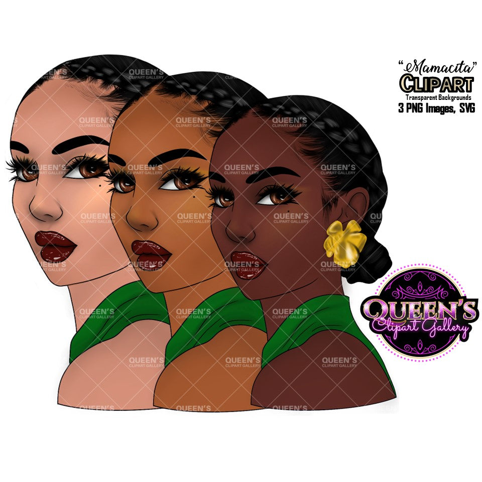 Spanish girl, Face, Afro Woman Clipart, African American Woman Face Clipart, Black Girl Magic, Spanish Woman Clipart, Girl Boss, Black Queen