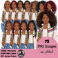 Teenager, Denim jeans girl, Jeans girl clipart, Afro Teen clipart, Fashion girl clipart, Fashion illustration, Student clipart, Denim Girl, Teen