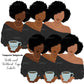 Flat Clipart Bundle, Afro woman drinks coffee, Afro girl clipart,  Black woman, Black girl magic, Fashion girl clipart, Relax at home, Coffee girl