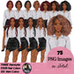 Afro woman, Boss lady, Business Lady, Lady boss, Boss babe, Fashion girl clipart, Business woman, Fashion illustration, Woman in skirt