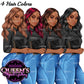 Planner girl clipart, Jeans girl clipart, Afro girl clipart, Fashion girl clipart, Denim jeans girl, Black girl magic African American woman