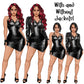 Afro woman in leather dress, Girl boss, Lady boss, Black girl magic, Fashion girl clipart, Fashion illustration clipart, Curvy girl clipart