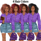 Afro Denim jeans girl, Jeans girl clipart, Afro Teenager clipart, Fashion girl clipart, Fashion illustration, Teen girl clipart, Denim Girl Clipart