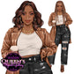 Coffee Girl Clipart, Denim Jeans Girl, Jeans Girl, Afro Girl Clipart, Fashion Girl Clipart, Jeans Girl Clipart, African American Clipart