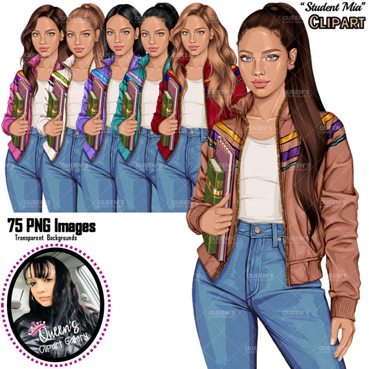 Teenager, Denim jeans girl, Jeans girl clipart, Teen clipart, Fashion girl clipart, Fashion illustration, Student clipart, Denim Girl, Teen