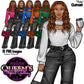 Coffee girl clipart, Curvy girl clipart, Fashion girl clipart, Jeans Girl Clipart, African American clipart, Afro girls clipart, Girl Boss