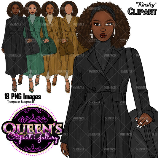 African American woman, Afro girl clipart, Fashion clipart, Black woman clipart, Black girl magic, Fashion girl clipart, Girl boss clipart