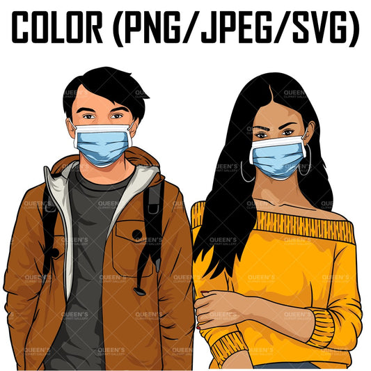 Teens in masks, Masks, Teenagers, Faces with masks clipart, Masks, Face mask clipart, Teenager girl clipart, Face covering, Teenagers, Teens