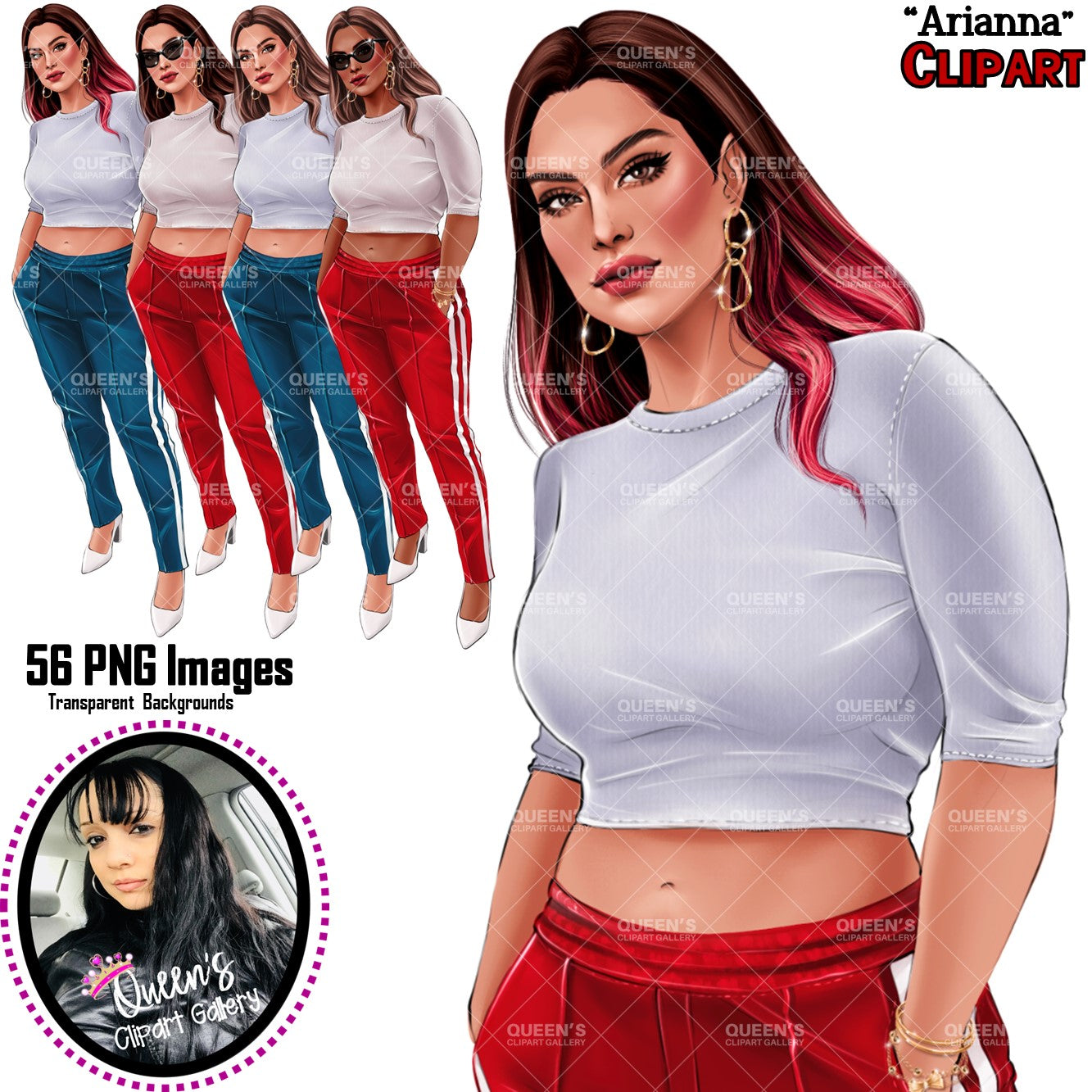 Gym Casual, Sporty girl clipart, Boss girl, Fashion girl clipart, Fashion illustration clipart, Curvy girl, Curvy woman png, Fitness Png