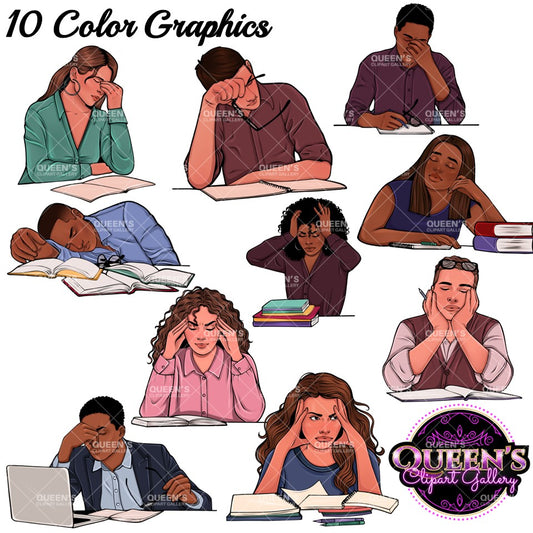 Stressed Teachers, Teacher clipart, Teachers, Teaching clipart, Lady Boss, Afro Teacher clipart, Teacher's Day clipart, Back to School