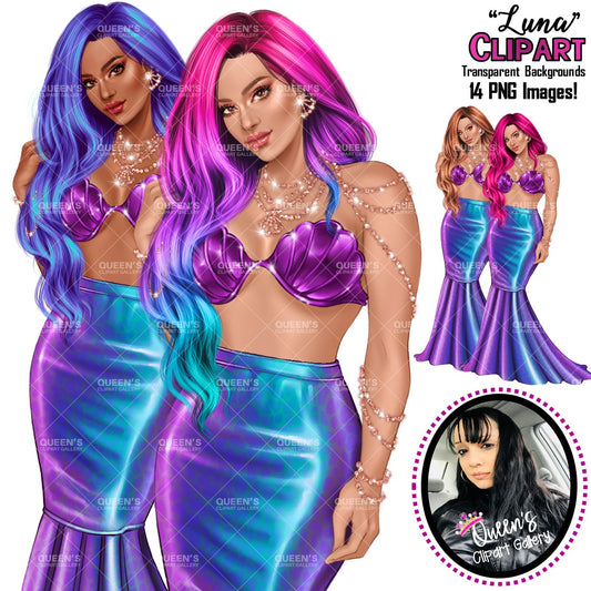 Mermaid clipart, Woman mermaid, Woman aquatic creature, Mermaid tail, Mermaid PNG, Goddess female mermaid, Fashion illustration, Curvy girl