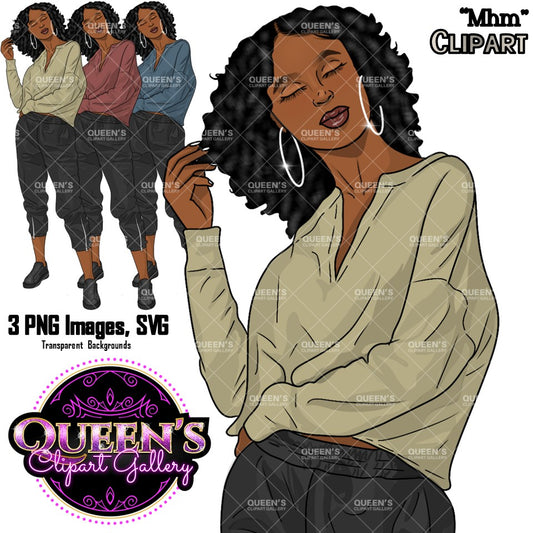 Afro woman clipart, Black girl magic, Girl boss clipart, African American woman, Curvy denim girl, Sporty girl clipart, Curly hair clipart