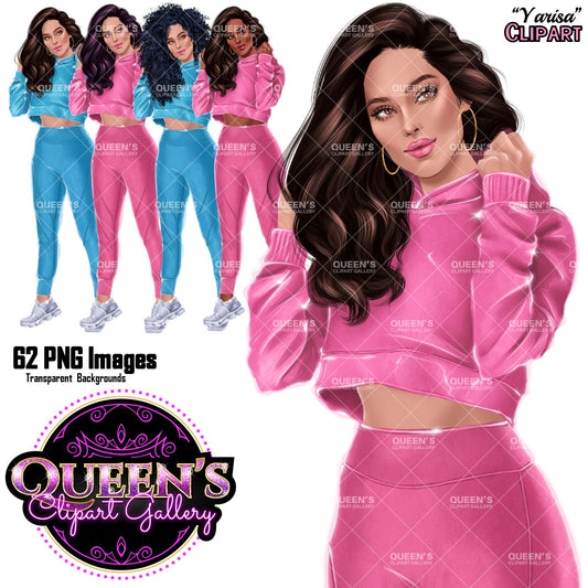 Fitness Graphics, Gym Girl, Sport Girl Clipart, Woman workout, Curvy Girl Clipart, Afro Woman, Fashion Girl, Fashion Illustration Clipart