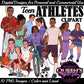 Fitness and health clipart, Athletes clipart, Teenagers clipart, Teen athletes, Football girl clipart, Sport girl clipart, Sport man clipart