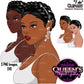 Face clipart, Hairstyle clipart, Afro girl clipart, Fashion girl clipart, Girl boss clipart, Head clipart, Black woman, Black girl magic, Fashion illustration