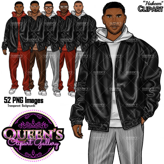 Man clipart, Handsome man clipart, Boyfriend clipart, Casual man clipart, Male clipart, African American man clipart, Black man clipart