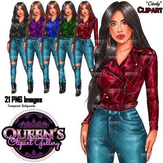 Curvy Denim Girl, Jeans Girl Clipart, Curvy girl, Woman clipart, Fashion girl clipart, Girl boss clipart, Fashion woman, Fashion illustration