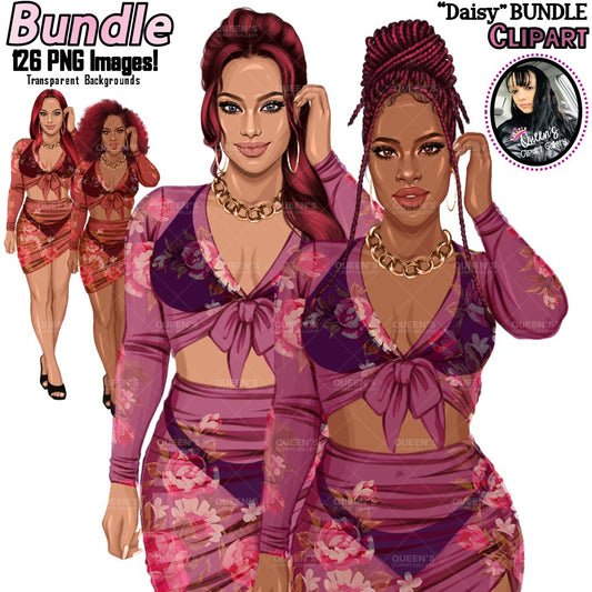 Afro American Woman in Bathing Suit Clipart