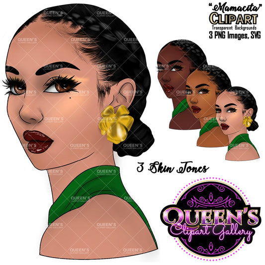 Spanish girl, Face, Afro Woman Clipart, African American Woman Face Clipart, Black Girl Magic, Spanish Woman Clipart, Girl Boss, Black Queen
