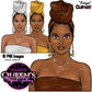 African headwrap, Face clipart, African American Woman, Headwrap clipart, Black Woman, Afro girl, Black girl magic, Fashion girl clipart