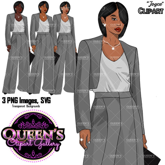Business woman, African American woman, Afro girl clipart, Black woman clipart, Black girl magic, Fashion girl clipart, Girl boss clipart