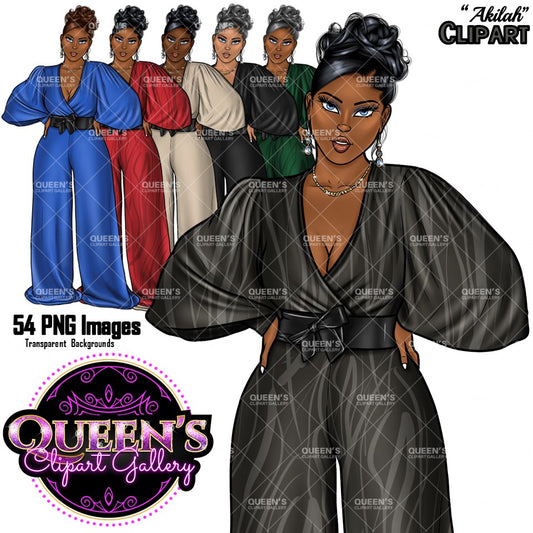Afro girl clipart, Fashion girl clipart, Black woman clipart, Black girl magic, Curvy girl clipart, Girl boss, Lady boss, Party girl clipart