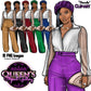 Afro girl clipart, African American woman, Black woman clipart, Black girl magic, Fashion girl clipart, Girl boss, Curvy girl, Black Queen