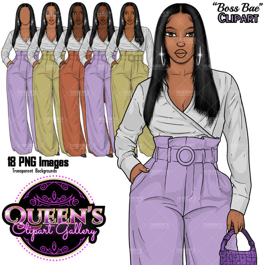 Afro girl clipart, Fashion girl clipart, Black woman clipart, Black girl magic, Fashion girl clipart, Girl boss clipart, Black girl, Curvy