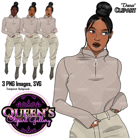 Black girl magic, Afro Woman clipart, Teenager clipart, Fashion girl clipart, Girl boss clipart, African American woman, Black girl clipart