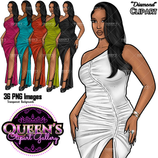 Afro girl clipart, Fashion clipart, Black woman clipart, Black girl magic, Fashion girl clipart, Girl boss clipart, Curvy girl, Black Queen