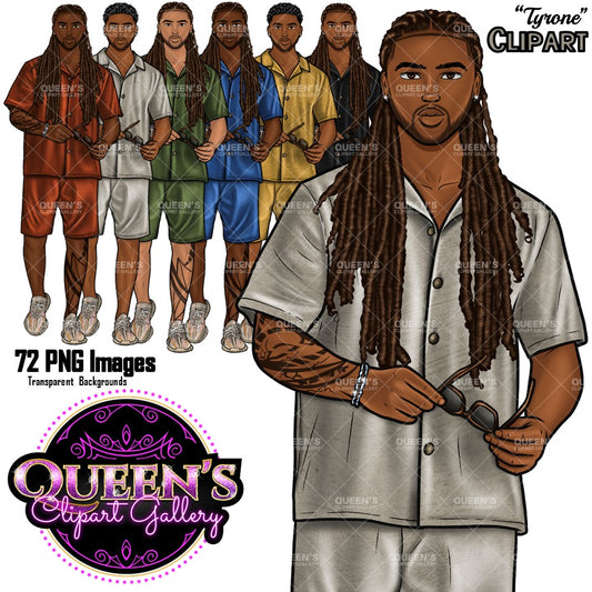 Black man clipart, Man in Braids, Handsome man clipart, Boyfriend clipart, Casual man clipart, Male clipart, African American man clipart