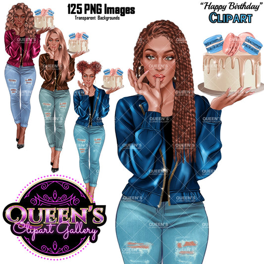 Happy Birthday Clipart, Party Clipart, Happy Birthday, Birthday Girl, Birthday Cake, Fashion Illustration, Birthday Celebration, Cake, Woman