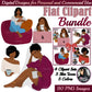 Flat Clipart Bundle, Afro woman drinks coffee, Afro girl clipart,  Black woman, Black girl magic, Fashion girl clipart, Relax at home, Coffee girl