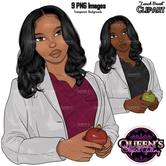 Doctor Nurse Clipart, Fashion Nurse Doll, Fashion Illustration, Medical Clipart, Medical Worker, HealthCare Clipart, Nurse Clipart PNG