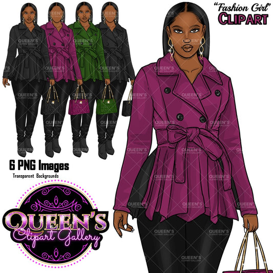 Afro girl clipart, Black girl clipart, Fashion illustration clipart, Black woman clipart, Black girl magic, Fashion girl clipart, Girl boss