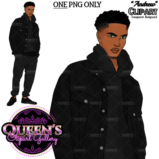 Man clipart, Boyfriend clipart, Casual man clipart, Sexy Man, Male clipart, African American man clipart,  Business man clipart, Hunk, Guy