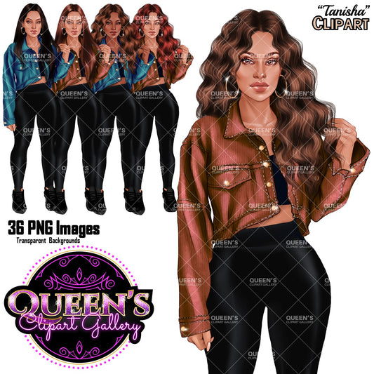 Denim Jeans Girl, Afro Denim jeans girl, Jeans girl clipart, Teenager clipart, Fashion girl clipart, Fashion illustration, Afro girl clipart