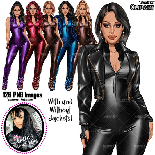 Woman in leather bodysuit, Girl boss, Lady boss, Woman clipart png, Fashion girl clipart, Fashion illustration clipart, Curvy girl clipart