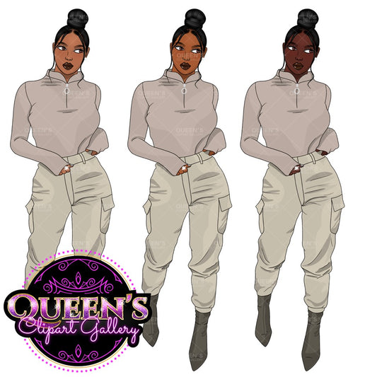 Black girl magic, Afro Woman clipart, Teenager clipart, Fashion girl clipart, Girl boss clipart, African American woman, Black girl clipart