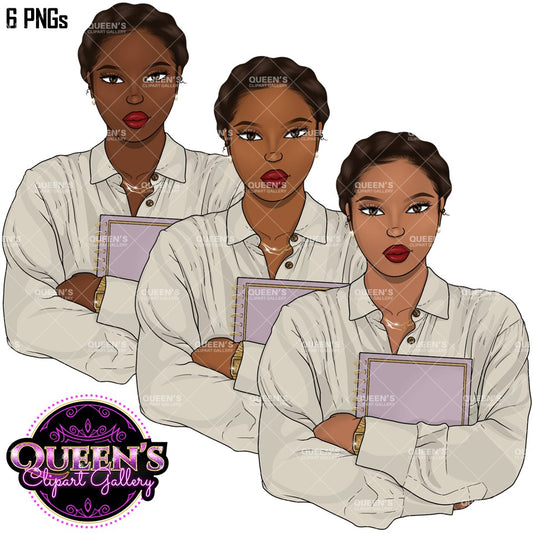 Planner girl, Fashion clipart, Black woman clipart, Black girl magic, Fashion girl clipart, Girl boss clipart, Black girl, Afro girl clipart