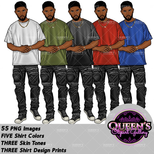 Man clipart, Handsome man clipart, Boyfriend clipart, Casual man clipart, Male clipart, African American man clipart, Black man clipart