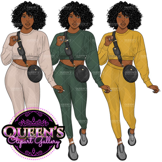Afro girl clipart, Fashion girl clipart, Black woman clipart, Black girl magic, Fashion girl clipart, Girl boss clipart, Curvy girl, Fashion