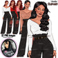 Black girl magic PNG, Afro girl clipart, Fashion girl clipart, Black woman clipart, Boss lady, Curvy girl clipart, African American woman