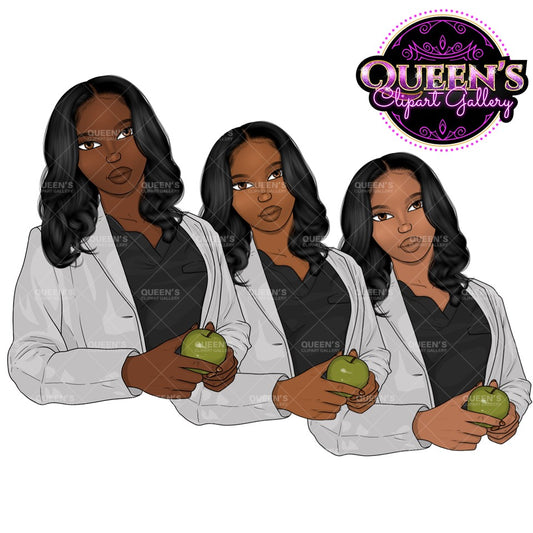 Doctor Nurse Clipart, Fashion Nurse Doll, Fashion Illustration, Medical Clipart, Medical Worker, HealthCare Clipart, Nurse Clipart PNG