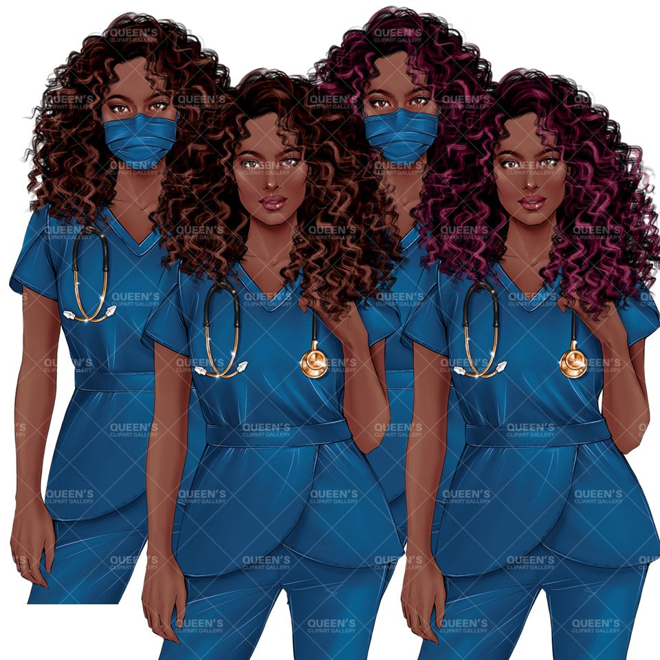 HealthCare Clipart, Nurse Clipart PNG, Doctor Nurse Clipart, Fashion Nurse Doll, Fashion Illustration, Medical Clipart, Medical Worker